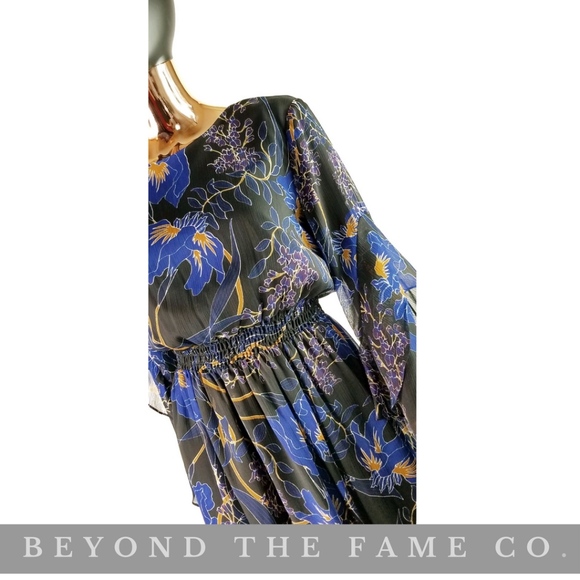 LAST ONE! I.N.C Ruffled Sleeve Chiffon Flare Dress - Picture 5 of 6